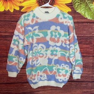 ⚡️Vintage Arielle Floral pastel color Sweater⚡️